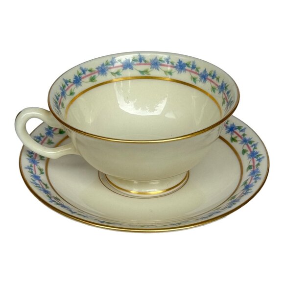 Lenox Fairmount Pattern Vintage 1960's Bone Chins Teacup And Saucer Set - Picture 2 of 7